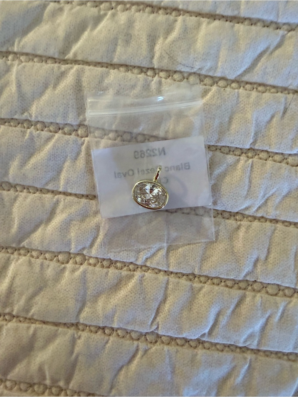 Nicole Bathie Oval Crystal Pendant